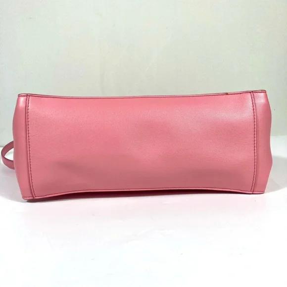 Stella McCartney Perforated Logo Faux Leather Medium Satchel Bag Pink NEW - Picture 15 of 17